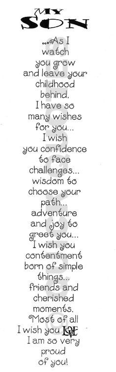 Found this quote and it brought a tear to my eye, my son just turned ...