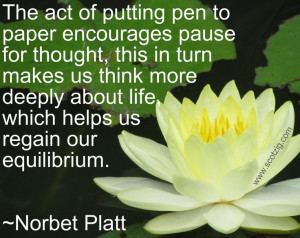 Put your thoughts onto paper