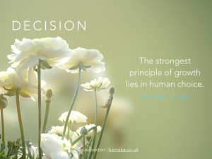 Decision is a declaration, commitment fuelled by emotion and purpose.