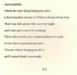 ... myself. You literally keep me alive. Thank you.: Quotes Etc, Quotes