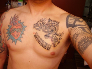 Tigers and Heart Tattoos Design for Men