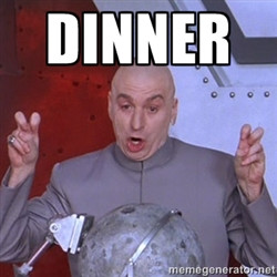 Dr. Evil Air Quotes - Dinner