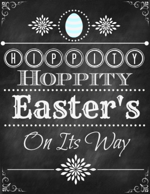 Hippity, Hoppity Easter Printable