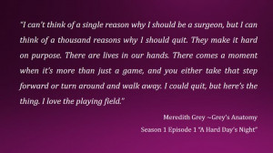 ... surgeon put in nurse meredith nailed it otherwise love grey s anatomy