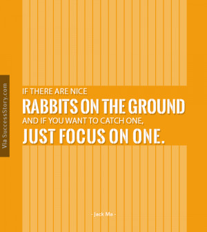 If there are nice rabbits on the ground and if you want to catch one ...