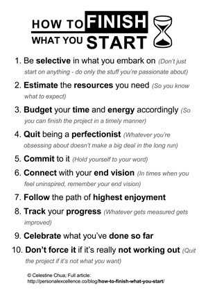 How to finish what you start