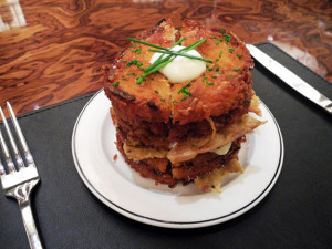 This is his take on golden, crispy latkes, topped with tangy sour ...