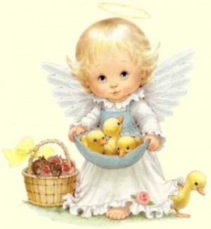 Baby Angel and Baby Animals - angels Photo