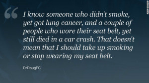 ... preventive measure much like wearing a seat belt, one commenter says