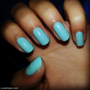 Baby blue nails