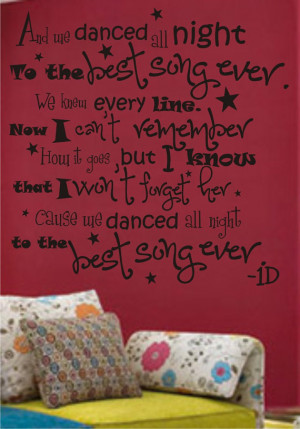 One Direction Lyric Art Best Song Ever