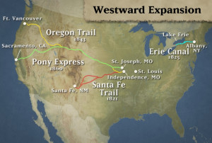 Westward Expansion Railroads Map