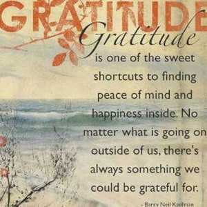 An Attitude of Gratitude…