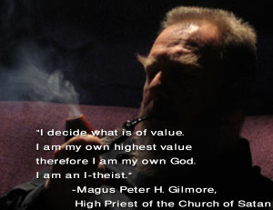 Magus Peter H. Gilmore quote from The Satanic Scriptures essay 