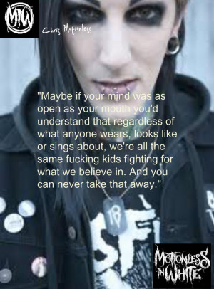 Motionless In White Chris Quotes Chris Motionless Quotes