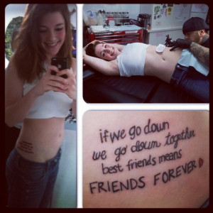 My first tattoo. Taking back Sunday lyrics from ... | Tattoo ideas