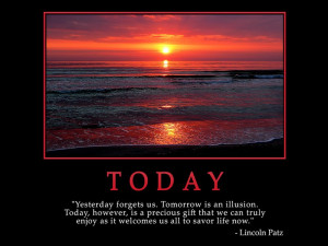 Life Wallpaper with Quote By Lincoln Patz: Today is a Gift