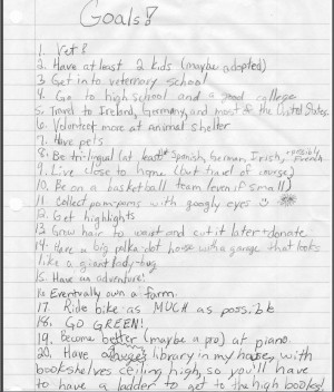 Cute Kid Note: 10-Year-Old Girl Details Her Dreams
