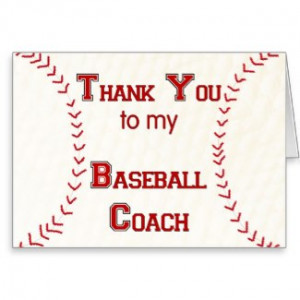 Thank You to my Baseball Coach Greeting Cards by dndartstudio