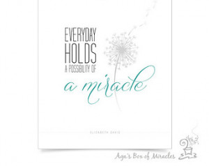 Miracle Quote PRINTABLE / Cancer Su rvivor Inspirational Quote / Teal ...