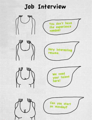 ... some truth to the relationship between boob size and landing a job
