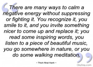 there are many ways to calm a negative