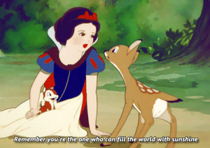 ... for this image include: deer, disney, princess, quote and snow white