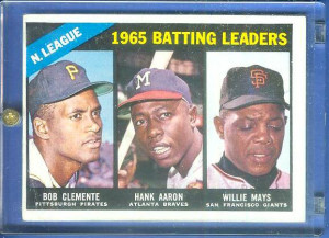 ... 215 N.L. Batting Leaders (Hank Aaron,Roberto Clemente) Baseball card
