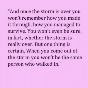 walk through the storm