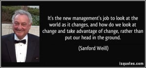 job to look at the world as it changes, and how do we look at change ...