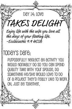 day 14 love takes delight more challenges awesome love dare challenges ...
