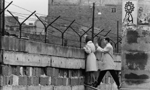 West Berlin, 1961. A young woman talks to her mother on the eastern ...