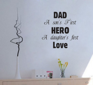... Son and Daughter's Hero vinyl wall quote for home(China (Mainland