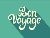 Bon Voyage Message on Tropical Beach with Sailboat