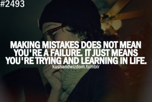 ... Wallpaper on Failure : Making mistakes does not mean you're a failure