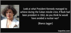 at what President Kennedy managed to achieve during the Cuban missile ...