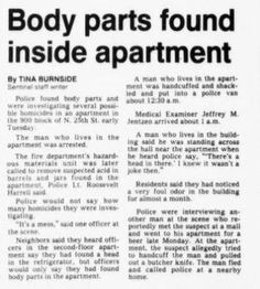 Jeffrey Dahmer Crime Scene | JeffreyDahlmer