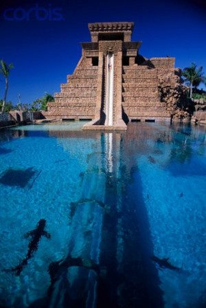 Leap of Faith Water Slide. Paradise Island, Bahamas. Atlantis Resort's ...