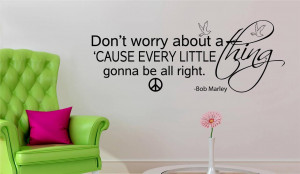 Bob-Marley-DONT-WORRY-ABOUT-A-THING-Quote-Decal-WALL-STICKER-Decor-Art ...
