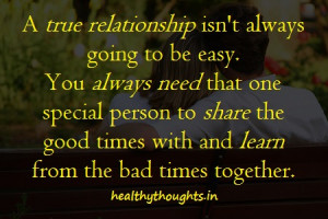 True Relationship Is Not Always Going To Be Easy…