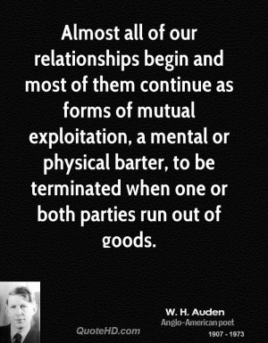 begin and most of them continue as forms of mutual exploitation ...