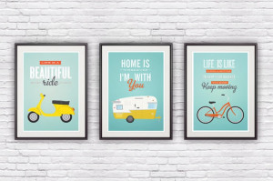 ... trailer poster, quote print, inspirational art, quote art, positive