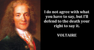 Voltaire Freedom of Speech Quote