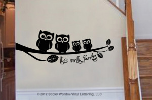 Our Owl Family : Decals for Walls : Vinyl Wall Quotes : StickyWords ...