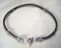 Champion Necklace Thick Leather Sil ver Crows Crixus Spartacus ...