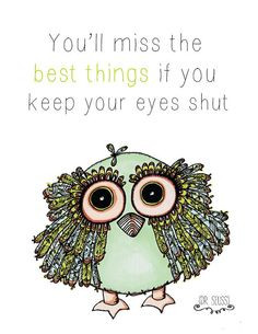 Whimsical Baby OWL Poster With Inspirational Dr. by ArtThatMoves, $16 ...