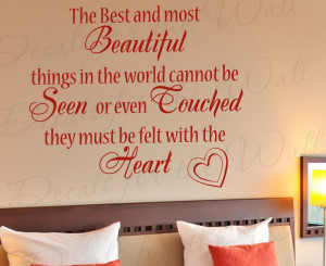 Feel Beauty in Your Heart Removable Wall Decal Quote