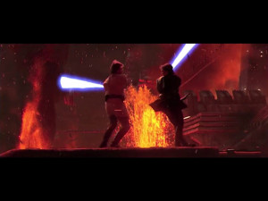 Anakin Skywalker (Hayden Christensen) and Obi-Wan Kenobi (Ewan ...