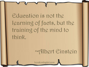 Albert Einstein quote on education