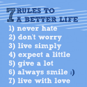 Simple Rules To A Better